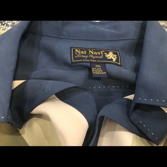 Vintage Nat Nast Striped Silk Shirt - Picture 5 of 5